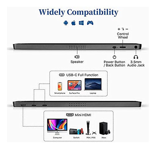 KYY Portable Monitor - 15.6 Inches FHD 1080P USB-C Monitor 2