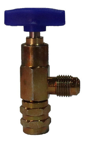 TIDAR Service Valve R 410 + R 22 Refrigeration 1/4 + 5/16 Flare 2