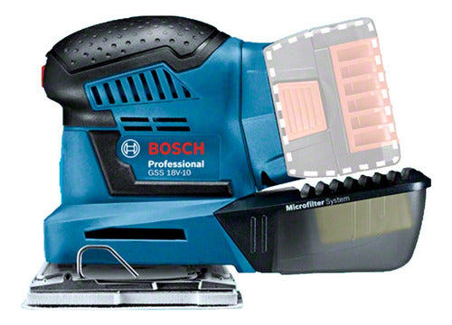 Lixadeira Orbital De Palma Bosch Gss 18v 10 Professional 4