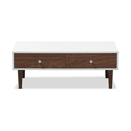 Baxton Studio Gemini  Mesa De Centro Moderna De Madera Blanc 3