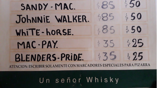 Lista De Precios Del Bar Hollywood, En Acetato 2