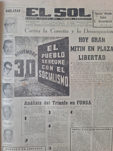 Coleccion 54 Diario El Sol Partido Socialista Frugoni 1956 6