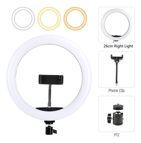 Ganga Shop Aro De Luz Anillo Led Con Soporte Para Celular 20cm 2