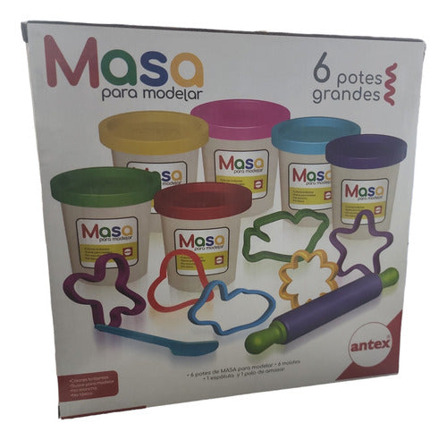 Masas Antex 6 Potes Mas Palo De Amazar Y Moldes 1