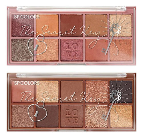 2 Paleta De Sombras Secret Key Sp304 A E B Sp Color Ataca J 0