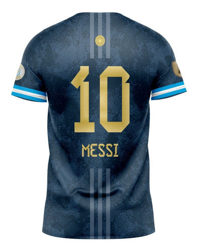 Argentina Champion 2022 AFA 3 Stars Messi Blue T-Shirt 1