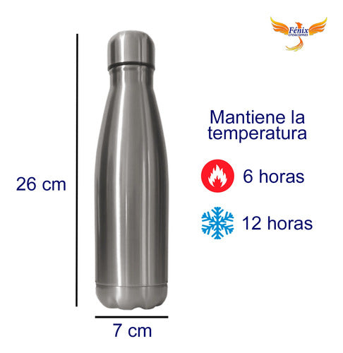 Fenix Creaciones Botella Térmica Acero Inoxidable 500 Ml Personalizada Afa 1