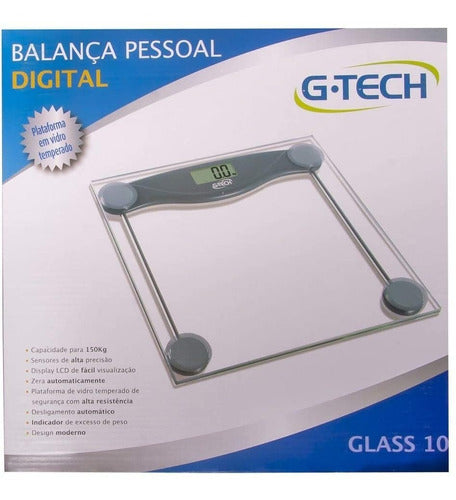 Balança Corporal Digital G-tech Glass 10, Até 150 Kg 2