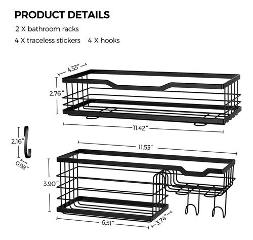 Hblife Set of 2 Shower Organizers 7