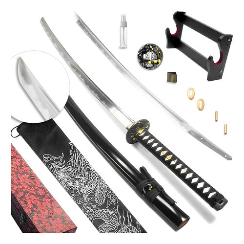 Espada Katana Iaito Funcional Hamon Estético + Super Brindes 0