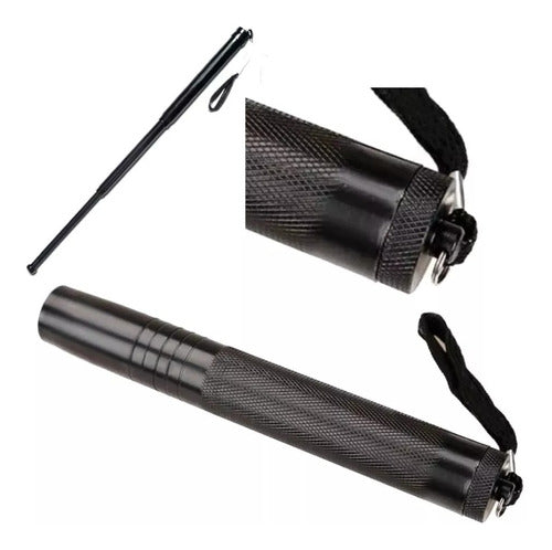 High Defense 3 Telescopic Flexible Security Batons + Club 2