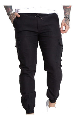 Hardworld Pantalon Cargo Jogger Chupin Hard Work For Men Elastizado 7