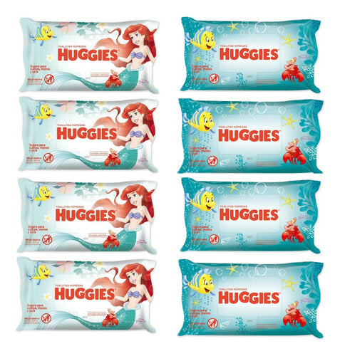 Pack X8 Toallitas Húmedas Huggies Disney Sirenita X 48 Unid 0