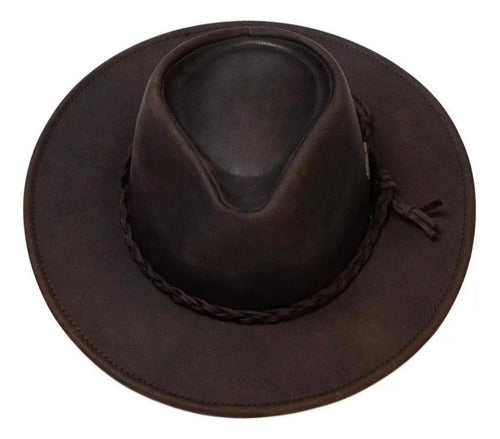 Australian Lagomarsino Waxed Leather Hat 1