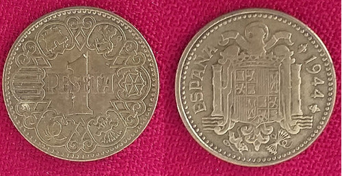 España. Moneda 1 Peseta 1944 Km#767 0