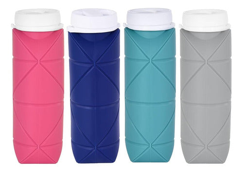 SPECIAL MADE Foldable Water Bottles Different Colors Set of 4 for All Uses 0