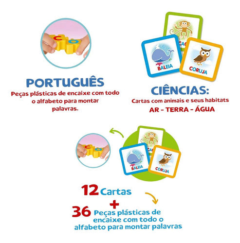 Kit Educativo Monta Palavras E Pinos Mágicos 500 Peças 2