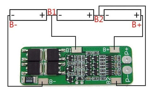 Modulo Proteccion Bms 3 Baterias Li-ion 18650  3 Celdas 20a 1