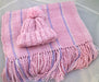 LAOTONG TEJIDOS ARTESANALES Winter Wool Infant Cap and Blanket Set 2