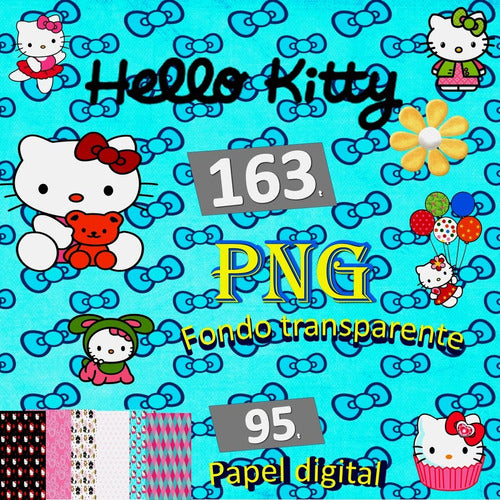 Hello Kitty Cliparts PNG Digital Paper 0