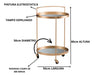 Carrinho De Bar Bebidas Chá Para Festa Luxo Espelhado 1