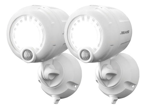 Beams MB360XT 200 Lumen Wireless Battery Operated Motion Sensing LED Spotlight, 2-Pack, White 0