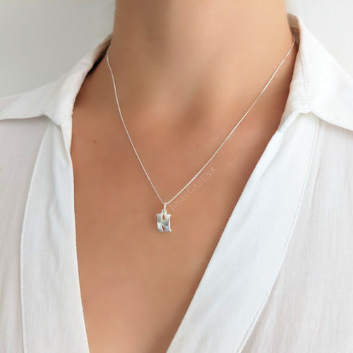 925 Silver Initial Letter Necklace 3