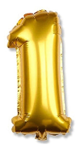 Giant Gold Metallic Number Balloon 70cm 30 Inches Belgrano Unit 1