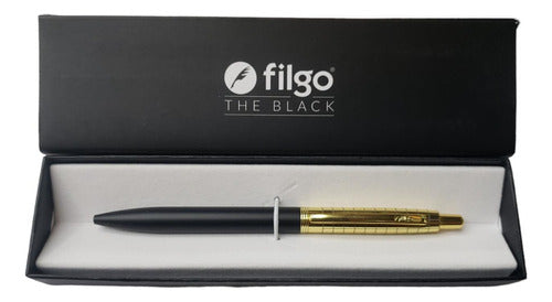 Filgo Retractable Black Ink Ballpoint Pen Gift Box 3