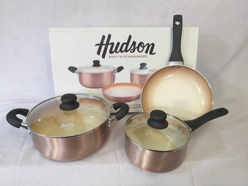 Hudson Triple Layer Ceramic Non-Stick Cookware Set 5 Pieces 4