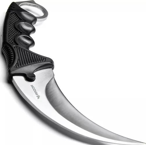 Tactical Karambit Knife with Rigid Sheath Razor Blade 2