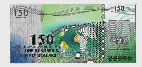 Fk Billete Islas Gilbert 150 Dolares 2016 Tortuga S Circular 1