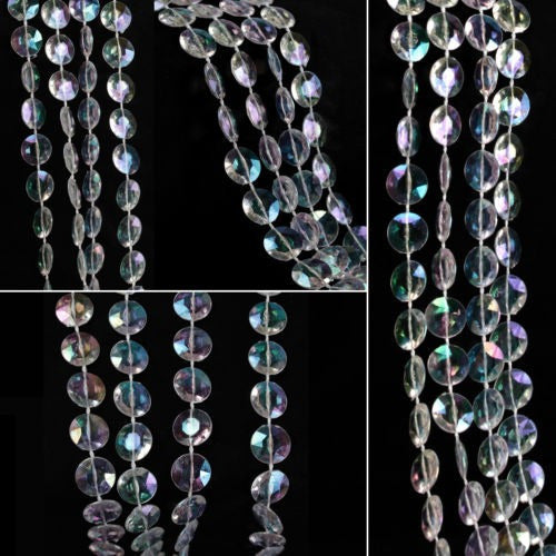 Iiridescent Garland Diamante Perla De Cristal 99ft 6