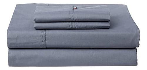 Juego De Sábanas Tommy Hilfiger Signature Solid, Queen, Folk 0