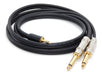 Cable Miniplug Estereo A 2 Plug Mono Studio Z Sin Ruido 1,5m 2