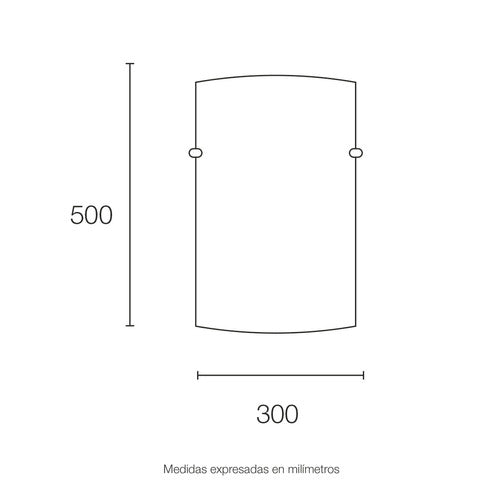 Reflejar Modern Bathroom Mirror with Polished Edges 30 X 50 cm 2