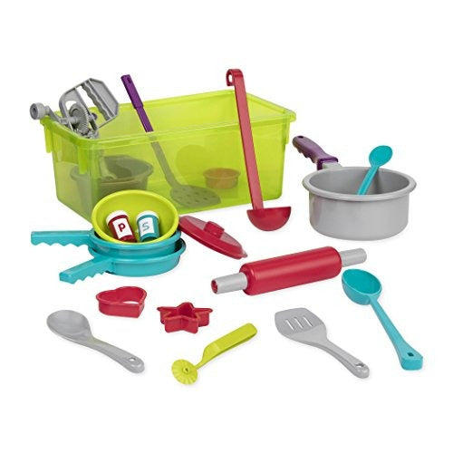 Battat Cookware Kitchen Accessories Toy Playset (21 Pieces) 0