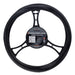 G60 Universal 38cm Black Leatherette Steering Wheel Cover with Stitching 0