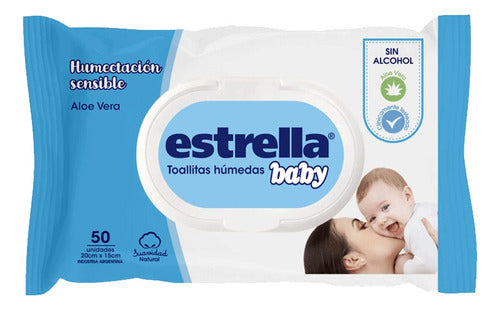 Estrella Baby Wet Wipes Sensitive Moisturization 6 X 50u 2