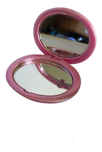 MAS Double Oval Purse Mirror with Magnification 6