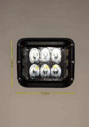 Juego Faros Camineros 18led 12v-24vint.naranja/blanco An-619 2