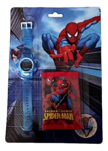 Set De Reloj Y Billetera Infantil Spiderman 0