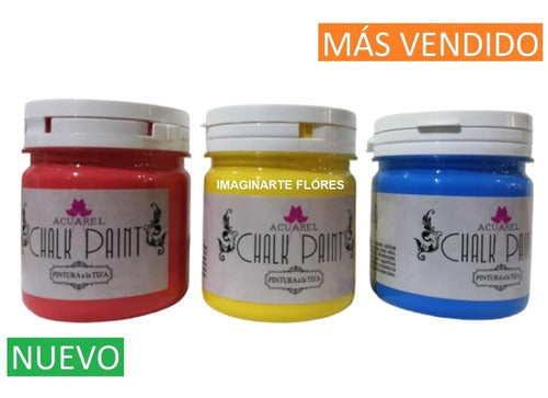 Acuarel Chalk Paint 200cc X3un. Pintura A La Tiza Metalizado 1