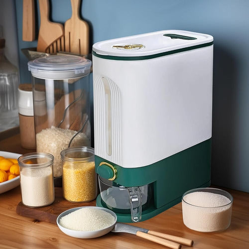 LUOKER Rice Dispenser - Rice Storage with One-Touch Dispensing 4