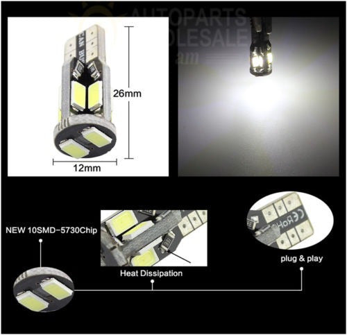 Kit 12pcs Led Luces Interior Paquete Blanco 2006-2010 Jeep C 2