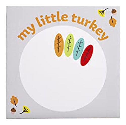 Kate & Milo My Little Turkey Canvas - Baby Handprint Keepsake 1