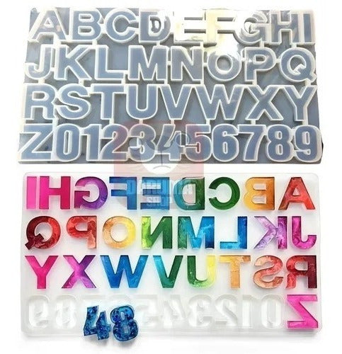 Silicone Alphabet and Numbers Mold for Resin Crafts 1