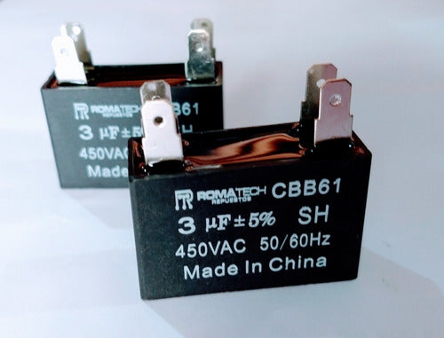 ROMA-TECH Capacitor Cuadrado De 3mf Cbb61 450VAC 50/60Hz 0