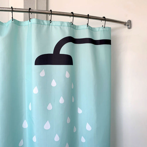 Premium Printed Fabric Panel 180x200 cm Shower Curtain 2