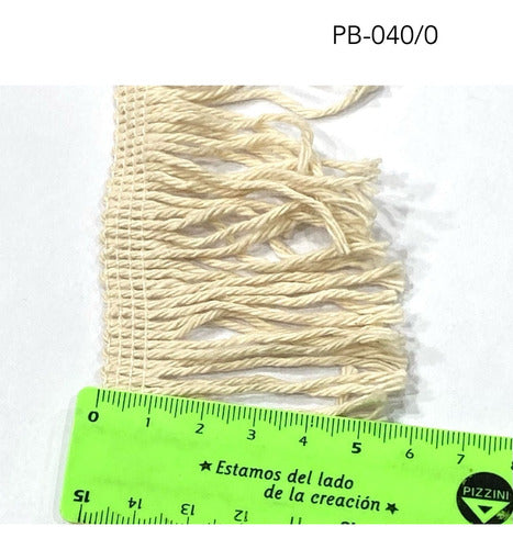 FB 1 Mtr. Cotton Fringe 55 Mm Wide - Natural Color 1